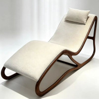 9614｜Light Luxury Solid South American Black Walnut Chaise Lounge